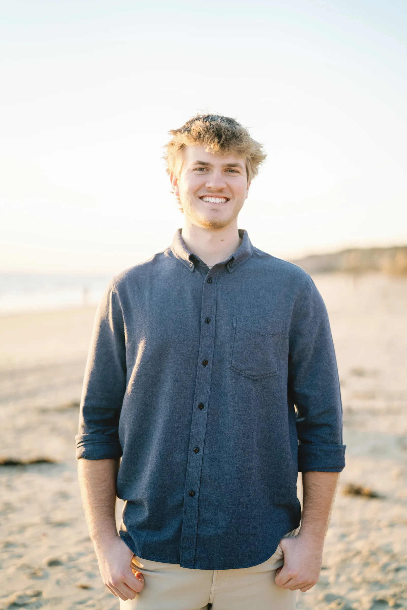 Noah Rueter on the beach in Point Loma